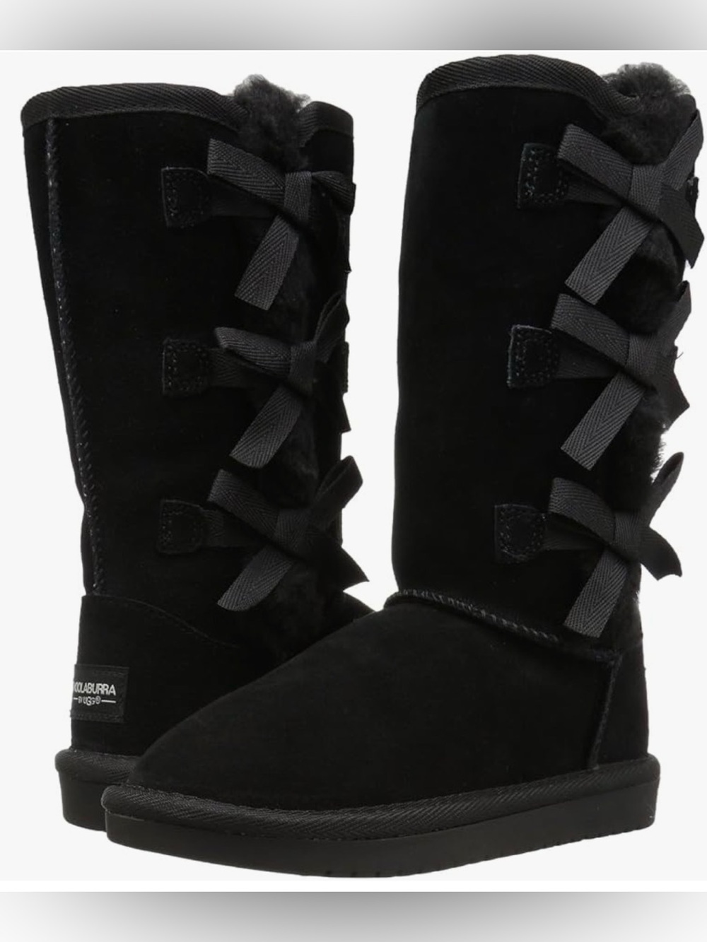 Kids UGG Koolaburra Victoria Tall Boot Black size 4